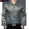 Camicie casual da uomo Camicie eleganti da uomo in raso paisley di lusso 2020 Camicia da smoking da uomo liscia come la seta Camicia da uomo da matrimonio slim fit Chemise Homme L230721