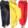 GYM CONTATING LADY BELLY DANCE COSTMUME Harem Pants Długie spodnie Bollywood Outfits Carnival Performance szyfonowy