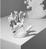 Oggetti decorativi Figurine Bianco Artistico Mano Arte Corpo Statua Sculture astratte Moderna Semplicità Decorazioni per la casa Soggiorno Libreria Mesa Decor 230721