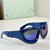 Óculos de Sol Azuis Óculos de Sol Volcanite Óculos de Sol Femininos de Designer OER1075 Armação de Fibra de Acetato Lente Azul Logo em Relevo Óculos Masculinos Festa Viagem Bounce