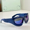 Blaue Sonnenbrille, Volcanite-Sonnenbrille, Damen-Designer-Sonnenbrille, OER1075, Acetatfaser-Rahmen, blaue Linse, geprägtes Logo, Herren-Party-Reise-Bounce-Brille