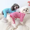 Собачья одежда осень и зимняя хлопковая восьмицветная полосатая леггинс одежда одежда пижама Pajamas ropa de Invierno para perros