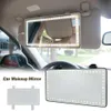 Bil interiör makeup spegel med LED -ljus auto visir hd kosmetiska speglar universal bil fåfänga sol visir spegel smart touch269p