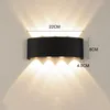 Applique murale intérieure maison chambre décoration lumières LED appliques vers le bas émettant noir mat 110V 220V mode Lampada