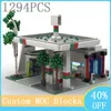 Action Toy Figures Custom City Säljer Street View Block Model MOC Modular Gas Station Diy Creative Idea Children S Toys Birthday Present 230721