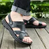 Platformleer duurzame sandalen zomer strandschoenen ademende vrijetijds vrijetijdsmode herenschoenen s 230720 5