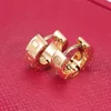 High End Luxury Gold Diamond Stud Earrings, 316L Titanium Classic Steel Earrings for Womengrils utsökta enkla modegåvor