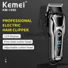 Clippers Trimmers Keme 1990 Professional TwoSpeeds Hair Trimmer For Men Barber Salon Hair Clipper Pro Electric Hair Cutting hine Precision x0728