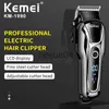 Tondeuse Trimmers Keme 1990 Professionele TwoSpeeds Tondeuse Voor Mannen Kapper Salon Tondeuse Pro Elektrisch Haar Knippen hine Precision x0728