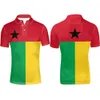 Herrpolos Guinea Bissau Youth Diy gratis anpassat namn nummer GNB Polo Shirt Nation Flaggand GW Guinee College Print PO kläder 230720