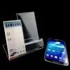 Multifunction clear acrylic mobile cell phone display stand phone jewelry watch Digital Products holder With Tag Label displa309O