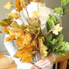 Dekorativa blommor 84 cm Retro Autumn Artificial Silk Plant Flower Arrangement Home El Family and Garden Outdoor Decors