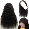 Curly Loose Deep Straight Lace Frontal Wig Human Hair Lace Front Wigs Natural Color for Women171V