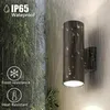 Vägglampa IP65 Två sido tänds ner LED utomhusbelysning för sconce vardagsrum sovrum hallen heminredning