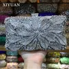 Avondtassen Vrouwen Bloem Clutch Crystal Party mini telefoon Holle Hard Case Bruiloft Koppelingen Portemonnees Bruids Strass Handtassen 230720