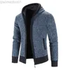 Men's Jackets 2023 New Autumn and Winter Plus Velvet Thickening Large Size Foreign Trade Sweater Coat Pure Color Wild Hooded Cardigan 3Xl L230721