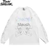 Camisetas Masculinas Hip Hop Monster Impressas Oversize T Shirt Streetwear Harajuku Cotton TShirt 2023 Men Spring Manga Longa Tshirt Bla Tops Tees J230721