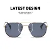 Gafas de sol 2023 gafas de moda de lujo hombres Retro mujeres sin montura tendencia tonos Vintage Lunette De Soleil Homme Lentes