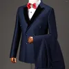 Trajes de hombre Diseño original Azul marino Dos piezas para hombres Ocasiones formales Bodas Blazers elegantes Vestido de noche (Tamaño personalizado)