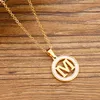 Nieuwste Goud Kleur 26 Brief Kettingen Alfabet Shell Hanger Ketting Mode Collier Voor Vrouwen Mannen Sieraden 1PC