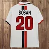 Fans Tops Tees 91 92 Van Basten Retro Mens voetbaltruien Maldini Shevchenko Boban Rui Costa Kaka Nesta Inzaghi Home weg 3e voetbalhemd thuis