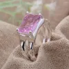 Bröllopsringar Elegant Shine Cubic Zirconia Star Platinum Plated Ladies Sell smycken för kvinnliga gåvor