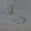 Hoopörhängen 925 Silver Original Night Glow Star Moon Zircon Glow-in-the-Dark For Women Light Up Hope Jewelry Gift