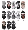 Exército Tático Inverno Quente Esqui Ciclismo 2 Buracos Balaclava Cap Capa Cobertura Facial Máscara de verão respirável Resfriamento Chapéu Protetor Solar com máscaras de polainas no pescoço