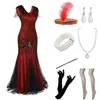 Stage Wear 2023 Vintage Party Dress Robe Femme 1920s Great Gatsby Flapper Sequin Women Midi Vestido Summer Art Deco Retro Lady