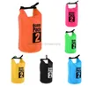 2L Ultralight Portable Outdoor Dry Bags Travel Camping Rafting Drifting Kajakpaddling kanot flytande väska förvaring PVC Ocean Pack Equipment Athletic Påsar Partihandel