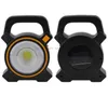 Utomhus Solar Power Camp Lantern USB laddningsbart batteridriven akutlampa Mobiltelefon Laddning Bank Portabel LED COB Light för camping Travel vandring