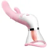 Uppvärmning av vibration Silikon Wand G Spot Vibrator Klitor Nipplar Sucker Tongue Slicking Oral Sex Toys For Women Masturbation 12 Lägen