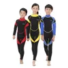 Néoprène Lycra Combinaison Pour Enfants Garçons Filles Combinaison De Plongée Maillot De Bain Complet À Manches Longues Maillots De Bain Combinaisons SCUBA Combinaisons De Plongée En Apnée Pour Enfants Rashguard