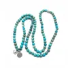 108 Mala Perle Bracelet Collier Pierre Naturelle Bijoux Cadeau pour Femmes Yoga Lotus Om Bracelet Méditation Pierre De Guérison CX200730258e