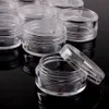 100pc 2 3 5g campione vasetto di crema trasparente mini flaconi cosmetici contenitori vaso trasparente per nail art piccola lattina trasparente per250d