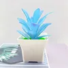 Decorative Flowers Artificial Succulent Flocking Plants Mini Fake Flower Succulents Plant Lotus Landscape Home Garden Arrange Decoration