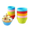 Cupcake 7cm diameter rund formade bakformar Sile non Stick Cup Diy Home Bakery Muffin Mods Drop Delivery Garden Kitchen Dining Ba Dhpty