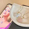 Princess Halsband Girl Heart Powder Crystal Opal Liten Crowd Ins Girl Gift Barbie Samma halsband Söt matchning