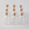 45 ml Transparence Bouteille En Verre Avec Bouchons Pour La Décoration De Vacances De Mariage Bocaux De Noël Cadeaux Mignon Bouteille Bouchon Bouchon 12pcs222T