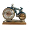 Table Clocks Living Room Retro European Style Desk Clock Creative Bicycle Home Decoration Chinese