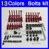 Kit completo de tornillos de carenado para HONDA CBR893RR 89 90 91 92 93 CBR900RR CBR893 RR 1989 1990 1991 1993 Tuercas de cuerpo tornillos tuerca perno ki231h