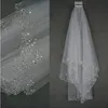 White Ivory Bridal Veil Two Layer Soft Tulle Wedding Accessories Wedding Veils With Crystal Velo de novia216w