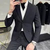 Herrdräkter plus storlek 4xl-m fjäderfast affärsformell slitage blazerjackor för män kläder 2023 smal passformiga kostym rockar smoking