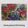 Современный пейзаж Canvas стены искусство кораллы и синие цветы Сильвия Вассилева картины ручной работы высокого качества