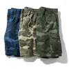 2024 shorts pour hommes 2023 hommes Mode d'été Coton armée armée tactique multi-poches pantalons courts décontractés camouflage lâche