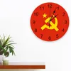 Wandklokken Vlag van de USSR Klok Grote moderne keuken Eetkamer Ronde slaapkamer Stil hangend horloge