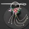 Hair Clips Chinese Bun Hairpins Set Tassel Floral Sticks Chopsticks For Women Pearl Headpiece Vintage Hanfu Party Jewelry