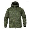 Herenjassen MEGE Militaire Camouflage Flce-jas Heren Waterdichte Softshell Windjack Winterleger Kapmantel Jachtkleding