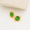 Colar Brincos Conjunto Clássico Atraente Quadrado Jóias De Aço Inoxidável Cor Verde Pedra Natural Incrustada Para Senhora Elegante