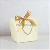 Confezioni Regalo Carta Regali Sacchetti Gioielli Cosmetici Borsa Vestiti Libri Imballaggio Kraft Con Manici 21X16X7Cm Drop Delivery Home Gard Dh5In